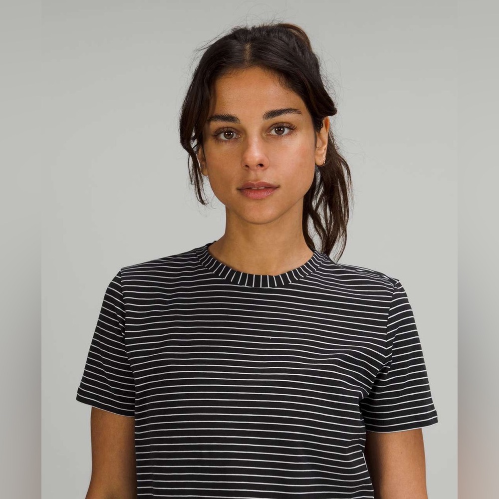Lululemon Love Crew T-Shirt in Parallel Stripe in Black & White